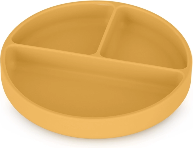 Petite&Mars σιλικονούχο χωριστό πιάτο με βεντούζα Take&Match intense ochre 6m+