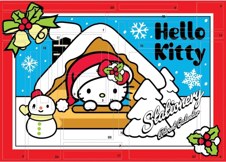 Hello Kitty χριστουγεννιάτικο ημερολόγιο αντίστροφης μέτρησης για δημιουργία (χαρτικά)
