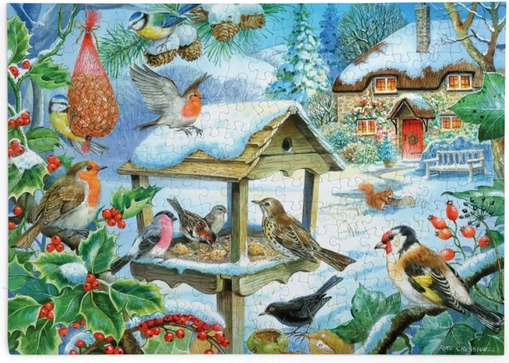 Παζλ House of Puzzles Πουλάκια στην ταΐστρα με 250 μεγάλες piezas