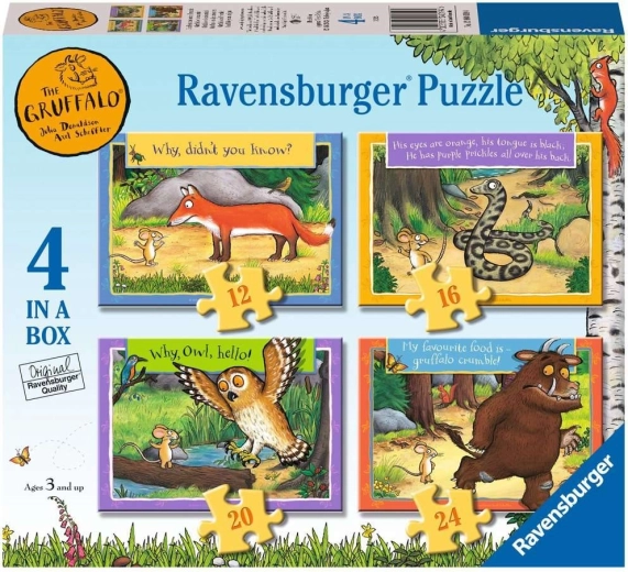 Παζλ Ravensburger Gruffalo: παραμυθένιες ιστορίες 4 σε 1
