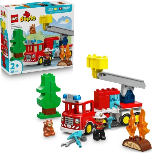 LEGO DUPLO Πυροσβεστικό όχημα με μάνικα και πυροσβέστη