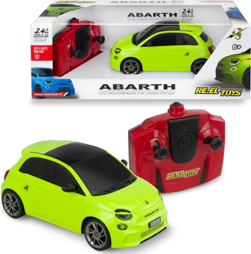 Τηλεκατευθυνόμενο αυτοκίνητο RC Abarth 500e 1:24, πράσινο - 1 τεμάχιο