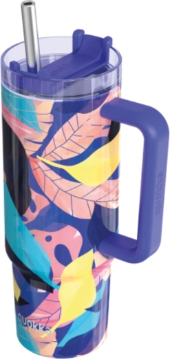 Ανοξείδωτο θερμοκούπα Quokka Vibe Midnight Forest με καλαμάκι 880 ml