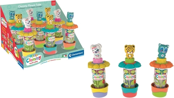 Clementoni Baby Clemmy μαλακά τουβλάκια σε σωλήνα – κήπος