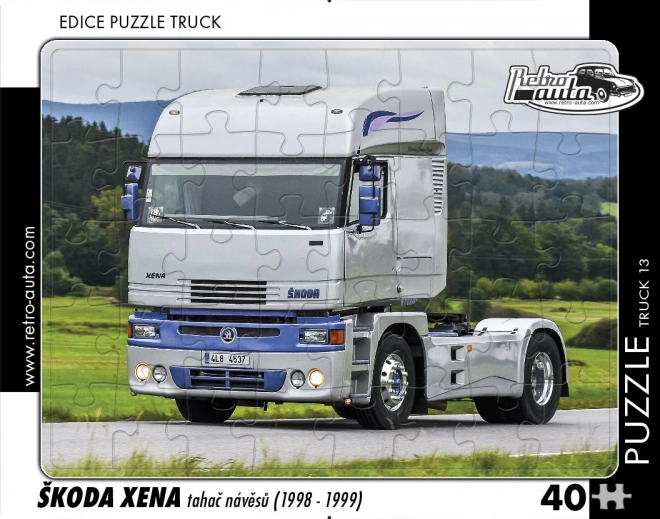 Παζλ RETRO-AUTA ŠKODA Xena – τράκτορας ρυμουλκούμενου, 40 κομμάτια