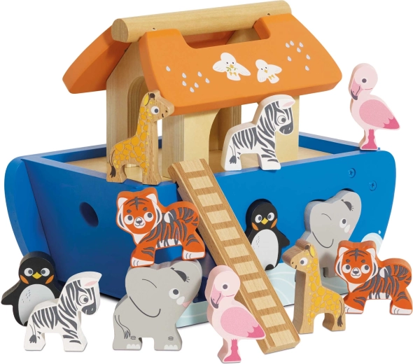 Le Toy Van Κιβωτός του Νώε – ξύλινος ενθέσιμος ταξινομητής σχημάτων με ζωάκια