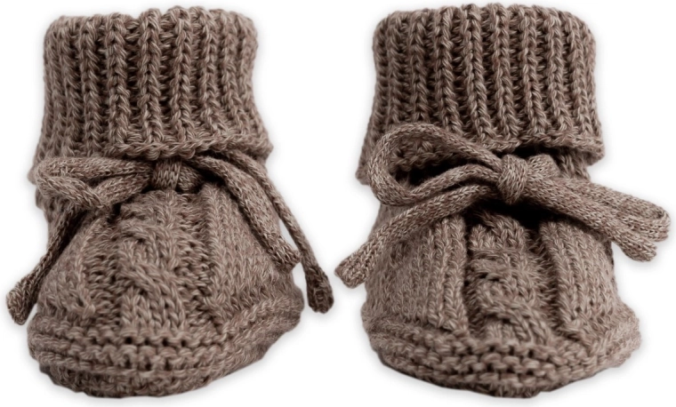Lodger πλεκτά παπουτσάκια knit cable buffalo 0–6 μηνών - 1 τεμ.