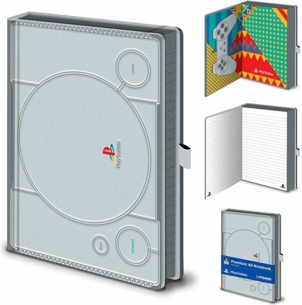 Premium ριγέ σημειωματάριο A5 PLAYSTATION PS1