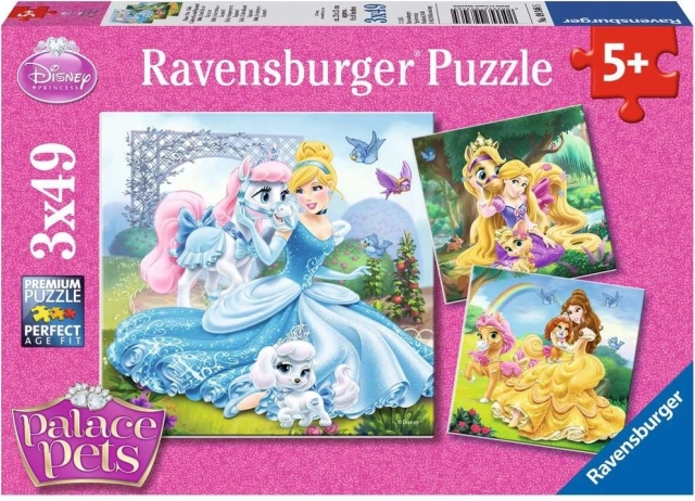 Παζλ Ravensburger Disney Πριγκίπισσες και τα κατοικίδιά τους 3×49 κομμάτια