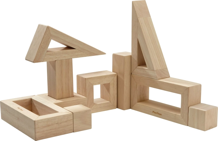 PlanToys κούφια ξύλινα τουβλάκια