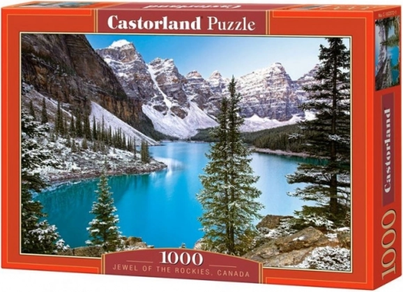 Παζλ 1000 κομματιών λίμνη στα Rocky Mountains CASTORLAND 68 × 47 cm