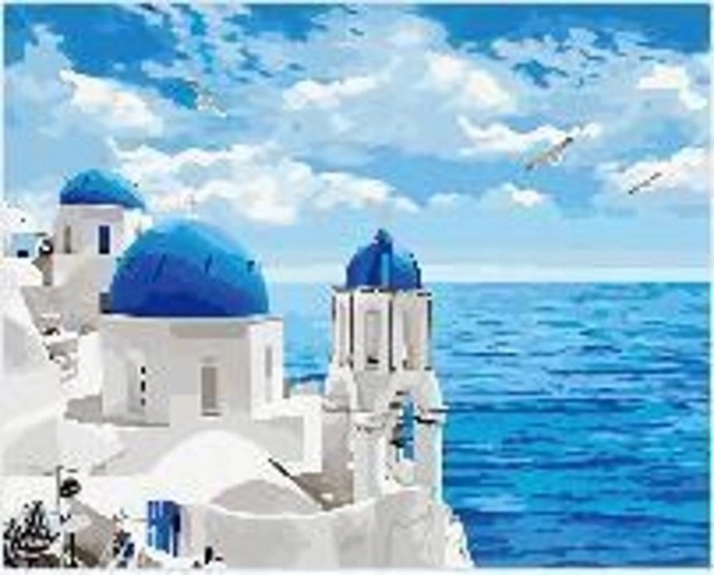 Norimpex Ζωγραφική με αριθμούς Ελληνική θάλασσα 40 × 50 cm