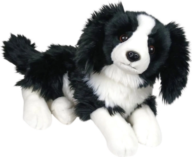 Λούτρινος σκύλος Border Collie ξαπλωμένος, 30 cm