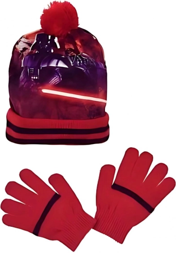Star Wars σκουφί και γάντια σε κόκκινο χρώμα