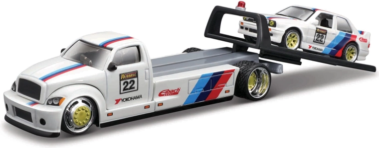 Maisto Elite Transport νταλίκα με BMW M3 1988 1:64