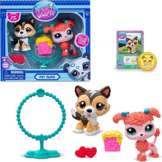 Hasbro Littlest Pet Shop Pet pairs jump n' joy σετ φιγούρων σκυλάκια και αξεσουάρ