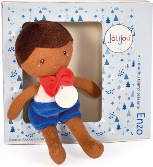 Κούκλα Doudou Jolijou Enzo 16 cm μπλε