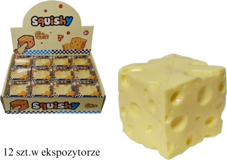 Αντιστρές squishy σε σχήμα τυριού με γέμιση βαζελίνης