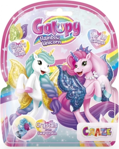 Galupy Rainbow Unicorn συλλεκτική φιγούρα μονόκερου με φτερά και κρύσταλλο Swarovski