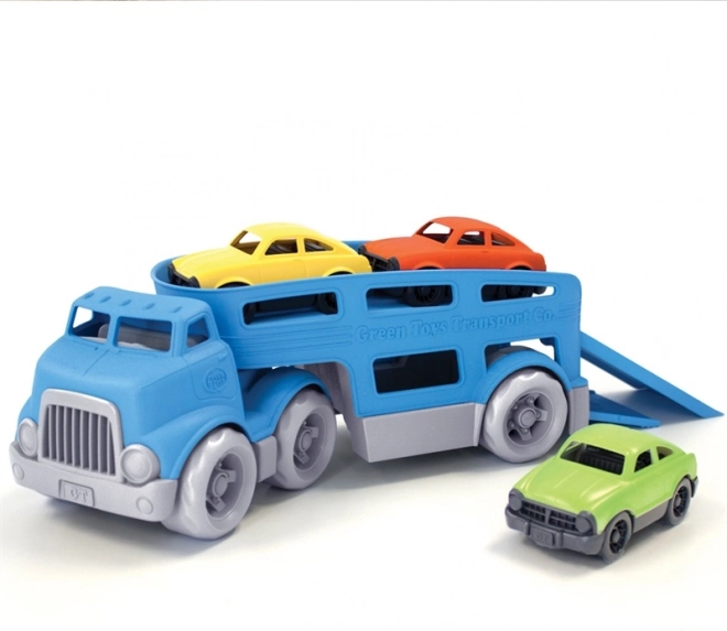 Νταλίκα με αυτοκινητάκια Green Toys – διώροφος μεταφορέας από ανακυκλωμένο πλαστικό