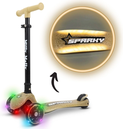 Milly Mally παιδικό τρίτροχο πατίνι Sparky champagn