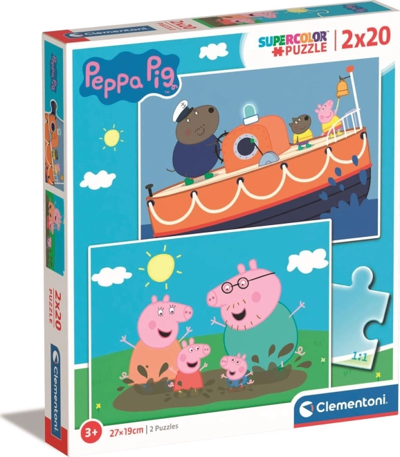 Παζλ 2x20 κομμάτια Peppa Pig