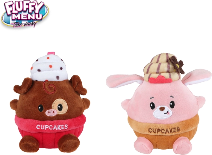 Λούτρινο αρκουδάκι Cupcake Fluffy Menu 14 cm