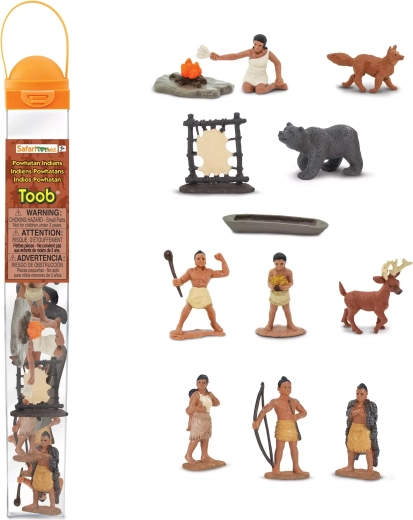 Safari Ltd. Toobs Ινδιάνοι (Powhatan) – σωλήνας με 12 φιγούρες