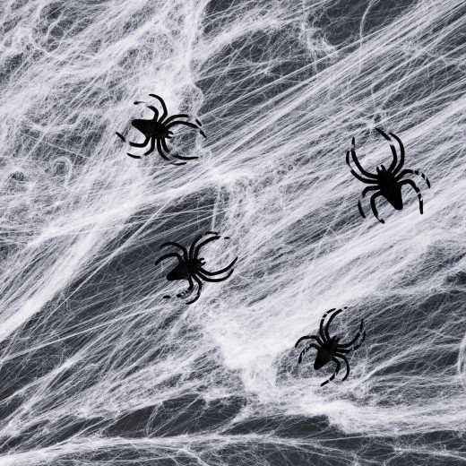Λευκός ιστός αράχνης για το Halloween με αράχνες