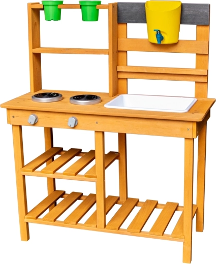 2Kids Toys ξύλινη παιδική κουζίνα κήπου με νεροχύτη