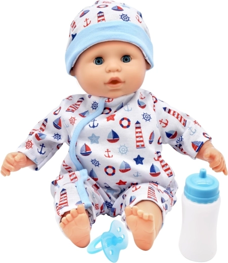 Κούκλα Dolls World Μωρό Baby Joy μπλε 38 cm