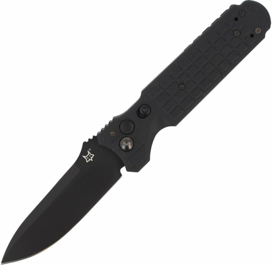 Τακτικό αυτόματο μαχαίρι Fox Knives Predator II, 9,5 cm, ολόμαυρο, FRN