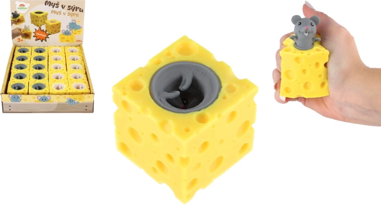 Αντιστρές σφιχτό παιχνίδι Mouse in Cheese, 2 χρώματα