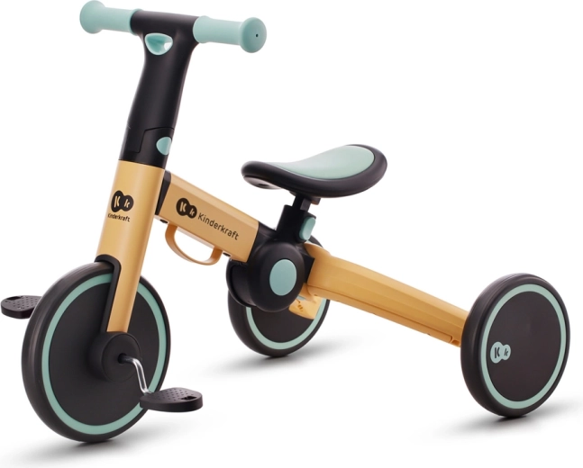 Kinderkraft 4Trike 3σε1 πτυσσόμενο παιδικό τρίκυκλο και ποδήλατο ισορροπίας Sunflower Blue