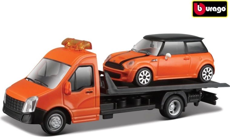Όχημα μεταφοράς με πλατφόρμα και MINI COOPER S 1:43 από Bburago Street Fire