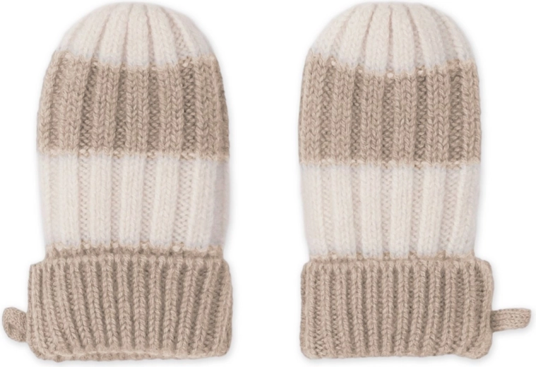 Lodger γάντια merino Stripe μπεζ 0–12 μηνών