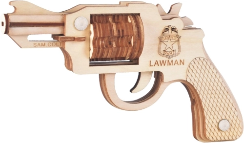 Woodcraft ξύλινο 3D παζλ περίστροφο για λαστιχάκια Colt