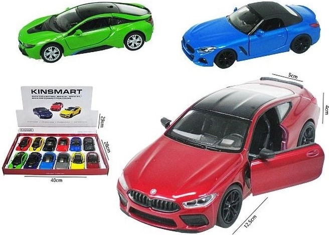 BMW μινιατούρα μοντέλο αυτοκινήτου με μηχανισμό έλξης pull-back (1 τεμ., τυχαία επιλογή)