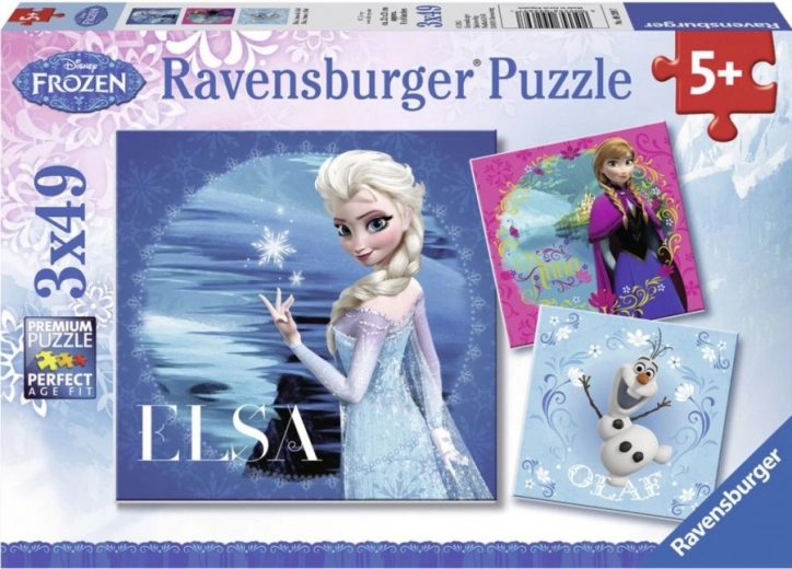 Παζλ Ravensburger Frozen: Elsa, Anna και Olaf 3×49 κομμάτια