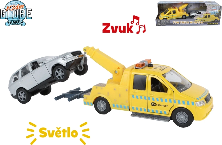 Kids Globe Traffic σετ ρυμούλκησης με φώτα και ήχους 14 cm