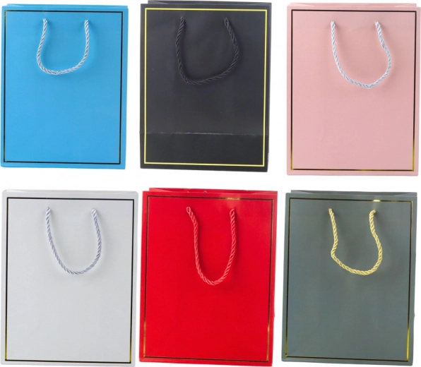Δωροσακούλα με χρυσό πλαίσιο 23 × 18 × 10 cm