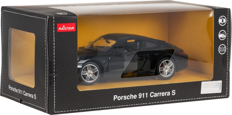 Μεταλλικό μοντέλο Porsche 911 μαύρο σε κλίμακα 1:24 RASTAR