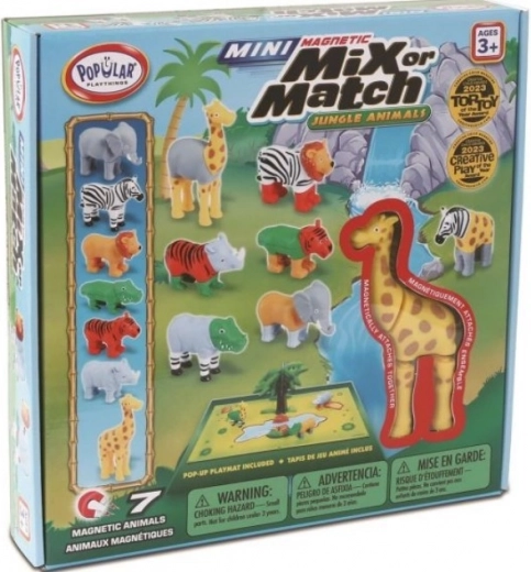 Malblo Magnetic Mini – ζώα της ζούγκλας, μαγνητικό σετ κατασκευών για παιδιά