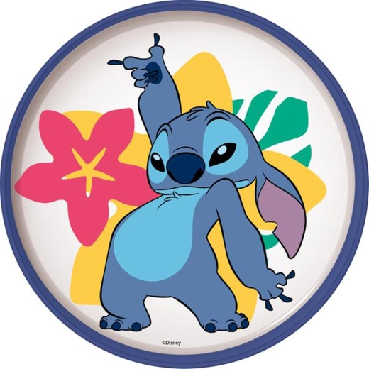 Πλαστικό πιάτο STITCH με αντιολισθητική βάση 19,5 cm