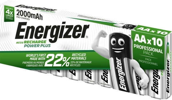 Επαναφορτιζόμενες μπαταρίες AA 2000 mAh Energizer Power Plus, 10 τεμ.