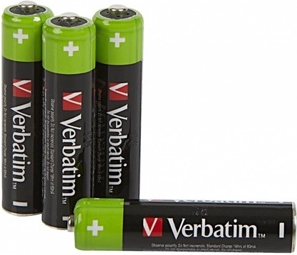 Επαναφορτιζόμενες μπαταρίες AAA 950 mAh Verbatim, 4 τεμ.