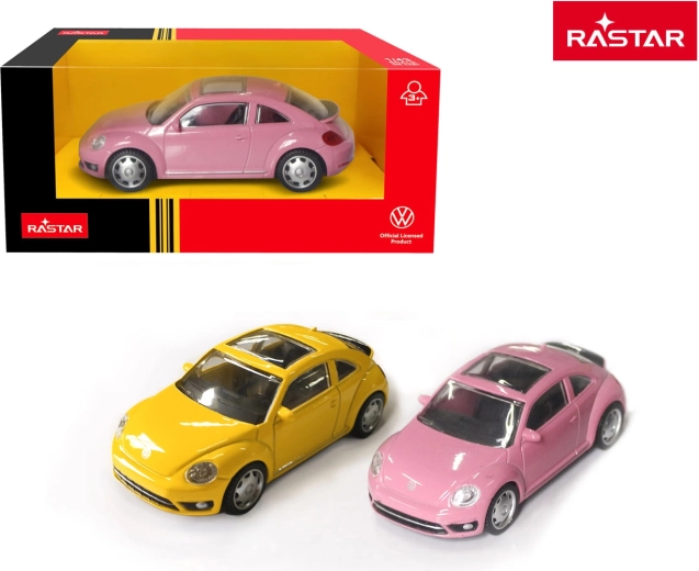 Rastar μεταλλικό μοντέλο αυτοκινήτου Volkswagen Beetle κίτρινο 1:43 - 1 τεμάχιο
