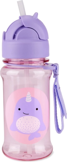 Skip Hop Zoo μπουκάλι Tritan με καλαμάκι ναρβάλ 355 ml