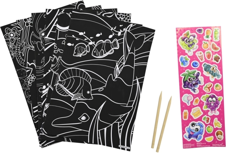Μαγικό scratch art με θαλάσσια μοτίβα
