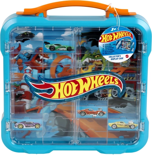 Συλλεκτική βιτρίνα Hot Wheels για αυτοκινητάκια με φωτιζόμενο λογότυπο